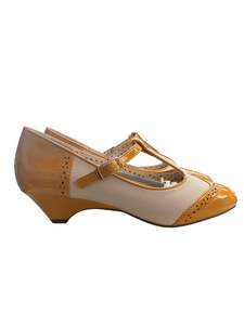 Rewind Shoes: BAIT YELLOW & CREAM HEELS | 6.5