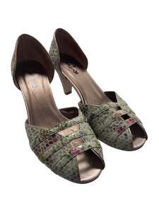 MINX GREEN FLORAL HEELS | 40