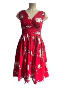 RETROSPECTD RED ELIZABETH DRESS sz 16