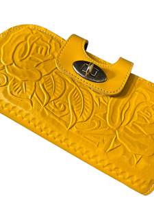 YELLOW TOOLED WALLET
