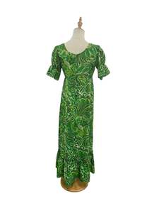 Sz 11: GREEN PAISLEY 70S DRESS SZ 8/10