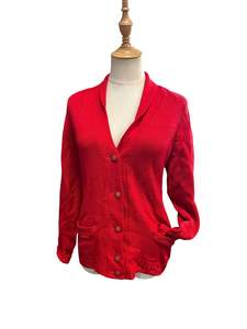 Sz 13: TEKAU RED WOOL CARDIGAN | 12