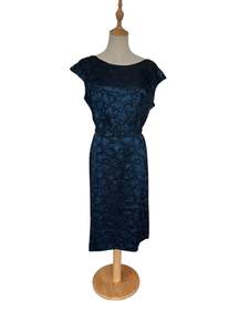 Sz 15: BLUE ROSE SATIN DRESS  | 14