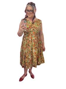 Sz 15: VINTAGE AUTUMN DRESS sz 14