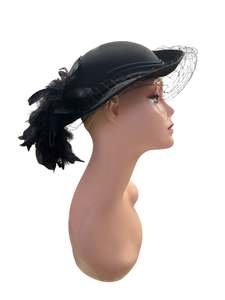 Hats Headwear: FEATHER & NET HAT