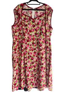 Sz 28: LAURINA JEAN - PINK FLORAL DRESS SZ28