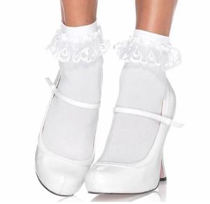 Socks 1: WHITE LACE TOP SOCKS