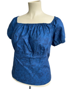 Sale: DARK BLUE PEASANT TOP 20+