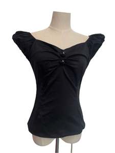 COLLECTIF  BLACK PEASANT TOP | 18