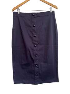COLLECTIF NAVY PENCIL SKIRT | 16