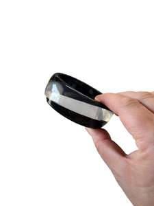 Preloved Bangles: BLACK & CLEAR BANGLE