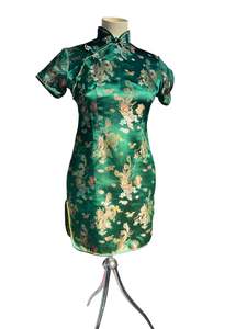 Sz 17: GREEN CHINOISES DRESS | 14/16