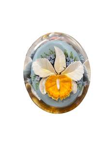 Brooches 2: OVAL ORCHID LUCITE BROOCH