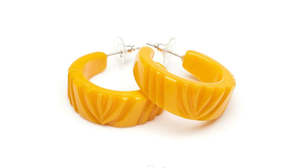 Splendette Jewellery: YOLK HOOP EARRINGS
