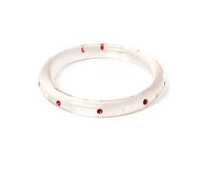 NARROW DUCHESS  CHERRY CLEAR BANGLE