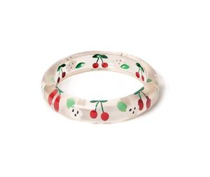 Splendette Jewellery: MIDI DUCHESS CHERRY CLEAR BANGLE