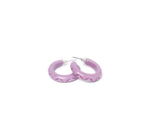 Splendette Jewellery: HEATHER HEAVY CARVE HOOP EARRINGS