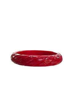 RED CARVE  BANGLE