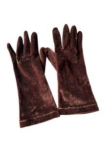 BROWN VELVET  GLOVES