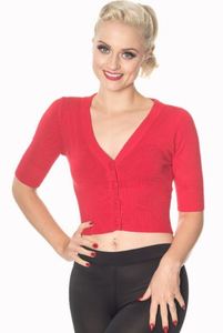 Cardigan Jackets: RED CARDIGAN