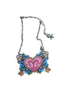 PUNKY PINS KEY & HEART NECKLACE