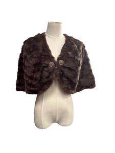 BROWN FUR CAPELET | 16/18