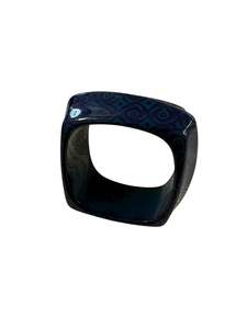 Preloved Bangles: SQUARE NAVY PATTERNED BANGLE