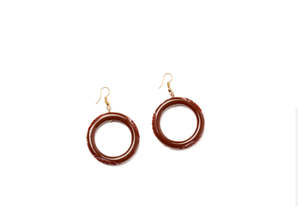 Jewellery 1: TOBACCO DROP HOOP EARRINGS