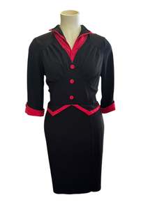 Sz 18: MISS CANDYFLOSS RED & BLACK DRESS | 2XL