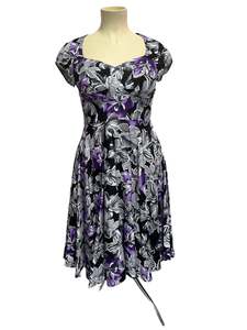 BELLE POGUE - PURPLE FLORAL DRESS sz14
