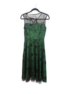 Sz8: LINDY BOP GREEN ORGANZA DRESS | 8