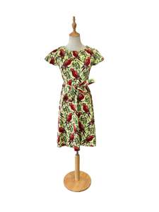 Sz8: LADY VINTAGE PARROT DRESS | 8