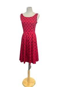 Sz8: LINDY BOP RED POLKADOT DRESS | 8