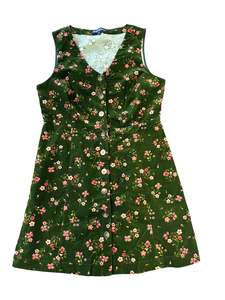 DANGERFIELD GREEN CORD DRESS | 14
