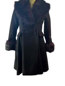 HELL BUNNY DARK PURPLE COAT | XL