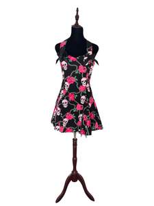 H&R SKULL & PINK ROSE DRESS | 10