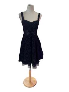 Dresses 1: NFC BLACK BROCADE DRESS | L/10