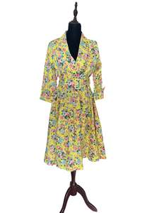 Sz 12: LINDY BOP YELLOW BLOOM DRESS | 12