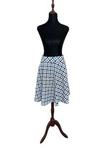 REVIEW BLUE CHECK SKIRT | 10