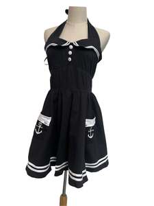Sz 10: HELLBUNNY SKULL NAUTICAL DRESS | 10
