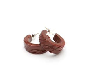 Splendette Jewellery: TOBACCO HOOP EARRINGS