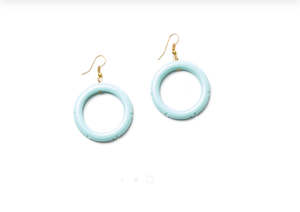 Surf heavy carve drop hoop earrings