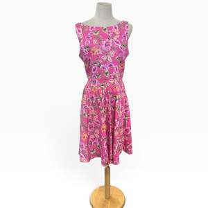 LADY VINTAGE PINK TROPICAL DRESS | 16