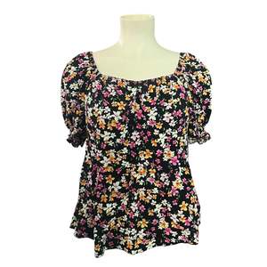 Sz 14: CITY CHIC FLORAL PEASANT TOP | 16