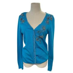 Sz 10: GABRIELLA SILK BLEND CARDIGAN | S