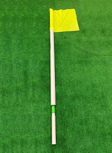 Stadium Corner Flag - White with Yellow Flag, sleeved base