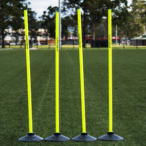 Backyard Indoor Sports Gear: Agility Poles with Rubber Base - 1m high
