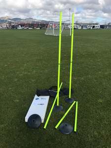 Athletics And Agility Training: Agility Poles with Rubber Base - 5ft high, two-piece design