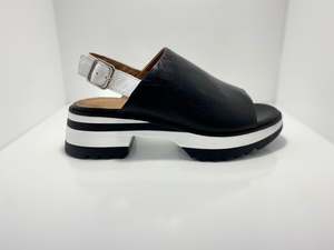 A E: Lolly Platform Back Strap Leather A & E