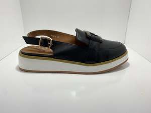 A E: Quid Leather Slingback Tortoise Buckle A & E